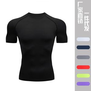 Camisetas para hombre Camiseta de compresión para correr para hombre, camiseta de manga corta ajustada para Fitness, camisetas para correr, ropa deportiva para gimnasio, secado rápido Rashgard 231025