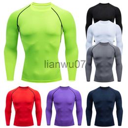 T-shirts pour hommes Sports de compression pour hommes Collants à manches longues T-shirts Basketball Sportswear Fitness Boy Running Base Layer Training Top Quick Dry J230705