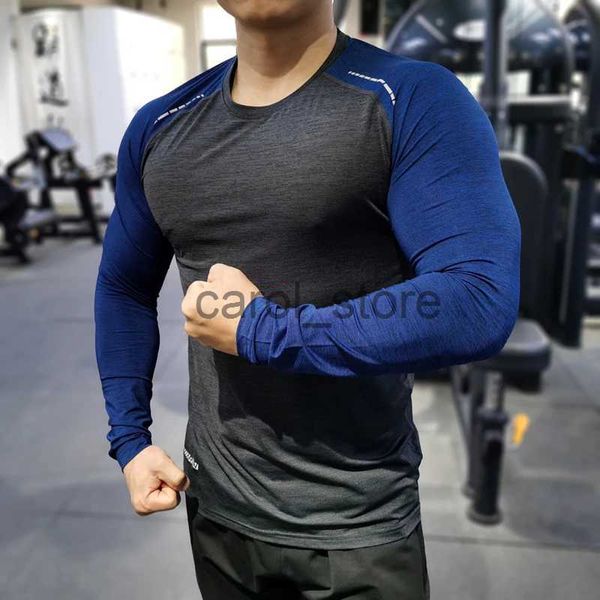 T-shirts hommes Hommes Compression T-shirts Tops Homme Gym Sport Vêtements de course Fitness Tight T-shirts à manches longues Dry Fit Rashguard MMA Sweat J231121