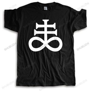 Mannen T Shirts Mannen Katoen Casual Shirt Satanic Cross T-Shirt- Grappige Satan Retro Duivel Bijbel Anti Christus Heks Groter Maat Losse Tops