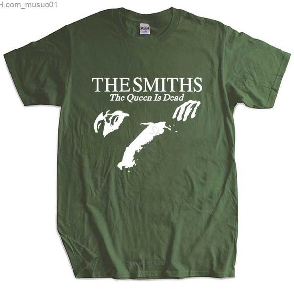 Camisetas para hombres Hombres Camiseta de algodón Tops de verano The Smiths The Queen Is Dead - Camiseta 1980s Indie Morrissey Tamaño más grande Homme Black T-shirtL2402