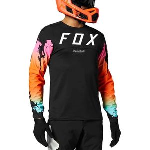 T-shirts masculins hommes à vélo de motocross de motocross sec rapide DH DH OFF ROAD VTT VIE BAT FOX MTB ENDURO Vêtements Downhill Yor4