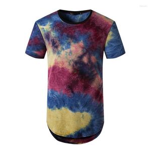 T-shirts pour hommes Fashion Hip Hop Tie-dye Dyedient printemps Summer Casual Beach Vêtements Men's Voose Daily Sports Seaside Chemise Hombre