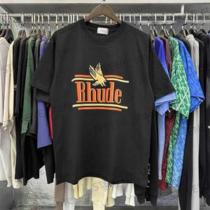 T-shirts hommes T-shirt de mode pour hommes style classique de haute qualité vintage classique surdimensionné lettre d'aigle imprimé hip-hop hauts T avec étiquette T240325