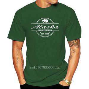 T-shirts T-shirts Mannen Grappige T-shirt Mode Tshirt Alaska Last Frontier Est 1959 Vrouwen T-shirt