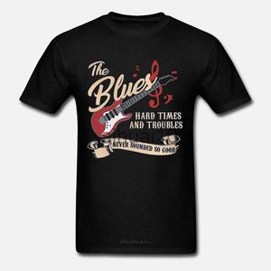 Mannen T-shirts Mannen Grappige T-shirt Mode tshirt DE BLUES MUZIEK HARDE TIJDEN EN PROBLEMEN NOOIT ZO GOED KLINKEN Vrouwen t-shirt J230731