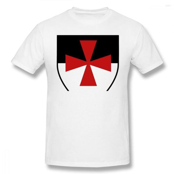 T-shirts pour hommes Hommes Templar Battle Banner Humour Graphic Templars Cross Medieval Basic T-shirt à manches courtes Taille européenne