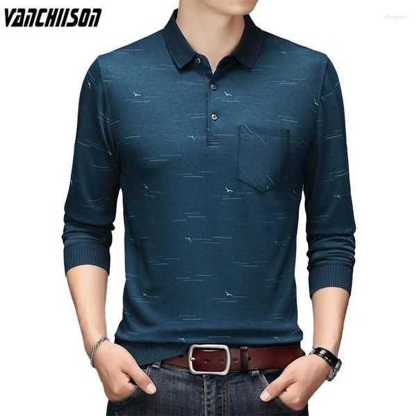 Camisetas para hombres Camisas de manga larga Collar de cambio para pájaros de primavera Padre Moda Mass Moda Tamaño 4xl 100kg 00465