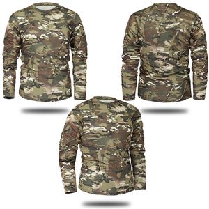 Camisetas para hombres Hombres de manga larga Táctico Camuflaje Camiseta Primavera Otoño Secado rápido Ejército Militar Camisa Tops Ropa de marca Camisa Masculina 230130