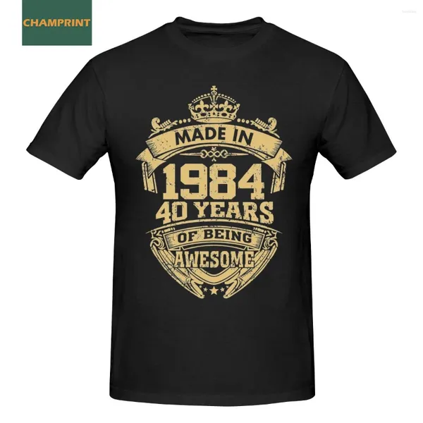 Camisetas para hombres Hombres en 1984 40 años de ser una camisa increíble regalo de cumpleaños Copas de algodón increíble