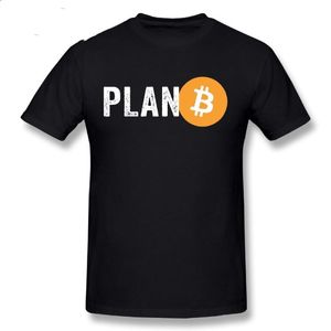 T-shirts pour hommes Hommes Plan B Cryptocurrency Funny For Tops Tees Classic Fit Birthday Gift Cotton T-Shirt