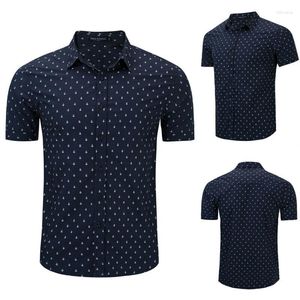T-shirts pour hommes Chemise à manches courtes imprimée pour hommes Top Summer Travel Holiday Office Casual Blouse
