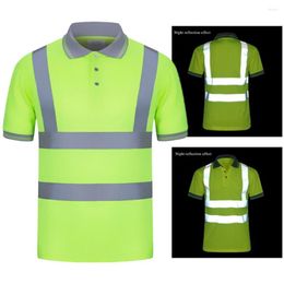 Camisetas para hombre, camiseta de taller de seguridad reflectante para hombre, uniforme de trabajo transpirable de secado rápido, camisetas de entrenamiento para culturismo y Fitness