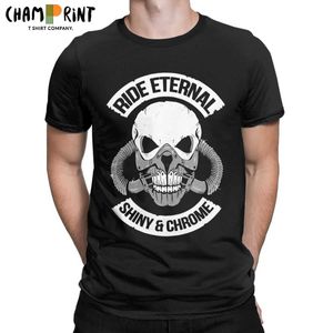 Camisetas para hombres Men Ride Ride Eternal T Shirts Mad Max Fury Road 100% Algodón de algodón Slve corta O Neck Ts Talada impresa T240425