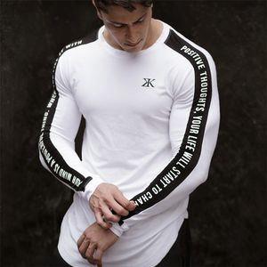 Camisetas para hombres Hombres corriendo camisas deportivas gimnasio fitness músculo cómodo manga larga camiseta masculina jogging entrenamiento tee tops ropa deportiva ropa 230204