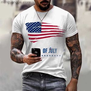 T-shirts voor heren 3D Digital Printing T-shirt T-shirt T-shirt Independence Day T-shirt T230517