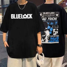Mannen T Shirts Mannen Anime Blue Lock Hoodie Isagi Yoichi Grafische T-shirt Mannen Manga Losse Harajuku Streetwear Mannen vrouwen Casual