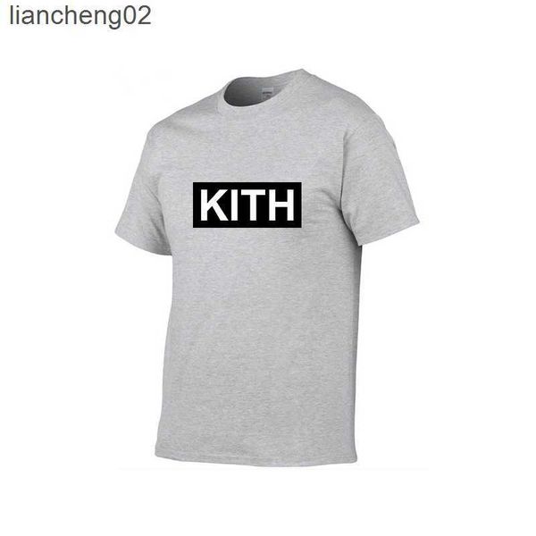 Camisetas de hombre Ropa de hombre camiseta de verano para hombre KITH moda mujer vestidos camiseta fresca de manga corta cuello redondo camiseta hombres mujeres diseñador camiseta W0224