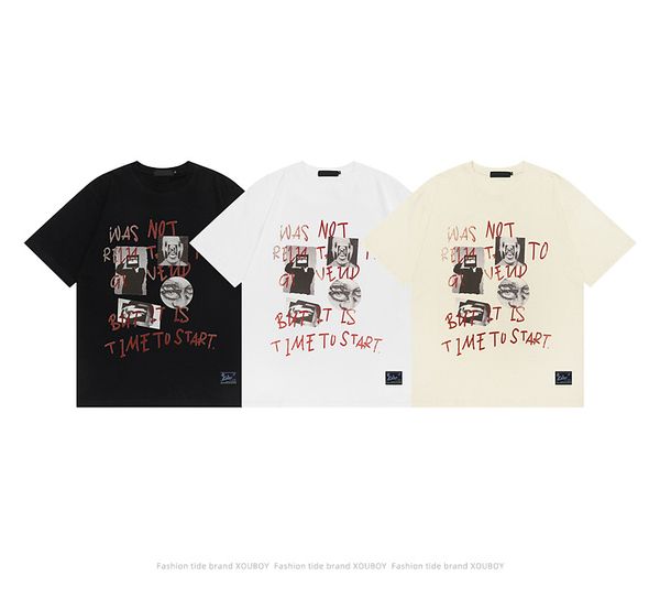 Herren-T-Shirts Herrendesign Sinn für China-Chic Brand Street Nische Retro Paar Kostüm in Kurzarm T-Shirt