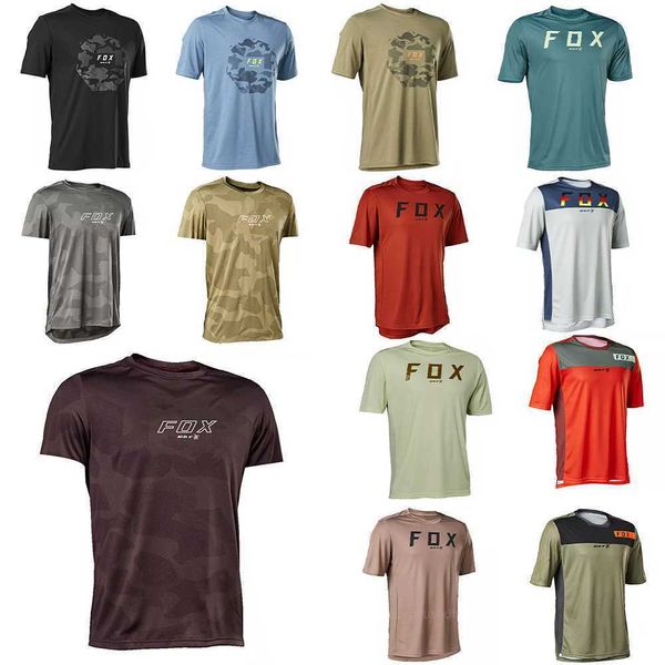 Camisetas para hombres Jerseys de descenso para hombres BAT Fox Mountain Bike MTB Camisas Offroad DH Motocicleta Jersey Motocross Sportwear Racing Bike Y23