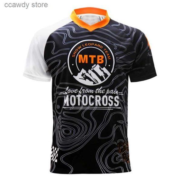 Camisetas para hombres Camiseta de descenso para hombres Camiseta corta Seve Mountain Bike Jersey Camiseta Enduro Shirt DH MX Moto Jersey Ciclismo Ropa T231104