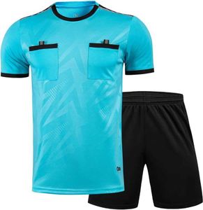 Heren T-shirts Voetbalscheidsrechteruniform voor heren, professioneel scheidsrechtersvoetbalshirt met korte mouwen, inclusief scheidsrechtershirt en shorts 1ezj