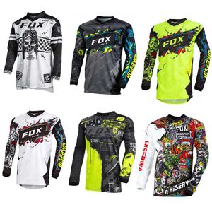 T-shirts pour hommes Maillot de cyclisme pour motocross à manches longues pour hommes BAT Fox Descente VTT Chemises VTT Offroad DH Moto Motocross Vêtements