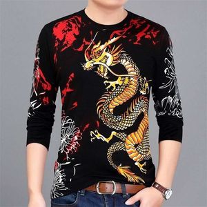 Camisetas para hombres Camiseta de manga larga para hombres Fondo de personalidad impresa en 3D Tendencia Estilo salvaje XL Ropa social juvenil M 4XL Código 220930