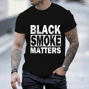 T-shirts pour hommes T-shirt pour hommes pour hommes Black Smoke Matters Trucker Funny Design Tee Summer Casual O-cou Hommes Tops pour hommes Court