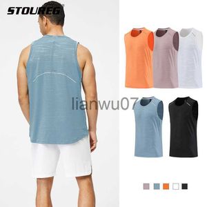 Heren T-shirts Mesh Print Running Marathon TanktopFitness Mouwloze Shirts Mesh Ademend Sportvest Sneldrogend Basketbal T-shirts J230705