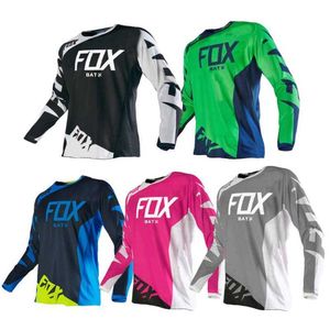 Heren T-shirts Heren MTB BAT FOX Mountainbike Crosscountry Motor Downhill Jersey Sneldrogend en ademend Fietskleding