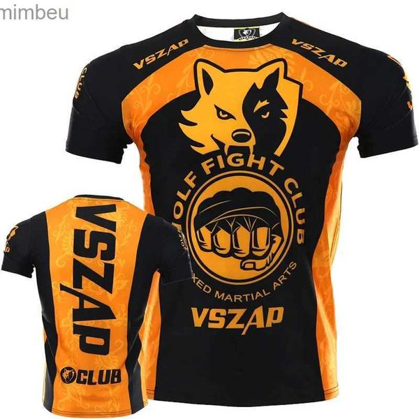 Camisetas para hombres Ropa de entrenamiento Muay Thai para hombres Moda Transpirable Camiseta de verano para hombres Casual O-cuello Tops sueltos Fitness Manga corta TeesL240110