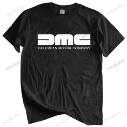 T-shirts voor heren heren O-Neck T-shirt Modemerk T-shirt Zwart unisex DMC Delorean T-shirt terug naar toekomstige vintage McFly European Size 230407