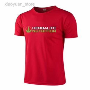 T-shirts pour hommes T-shirts de course pour hommes Herbalife Nutrition T-shirts de sport respirants à séchage rapide Fitness Gym Running Shirts Maillot pour hommes Sportswea M230409