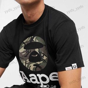 T-shirts pour hommes T-shirt à manches courtes pour hommes Loose Ape Automne Eté Nouveau col rond Camo Print Half Sleeve Top Fashion Women T230328