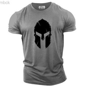 T-shirts voor heren heren T-shirt voor mannen Kleding Sparta Graphic Gym T-shirt 3D-print Solid Color Summer Tops Korte mouw mode casual oversized3m411