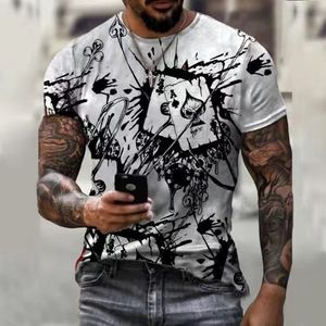 Camisetas de hombre Camiseta de hombre Camiseta de manga corta con estampado de calavera de terror gótico Harajuku Punk Streetwear Tops Camiseta de gran tamaño Y2k Ropa de hombre 230621