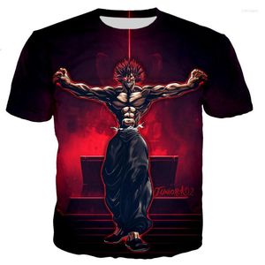 T-shirts homme T-shirts homme 3D Baki Hanma chemise hommes/femmes imprimé T-shirt décontracté Harajuku Streetwear hauts à la mode pour hommes
