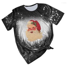 T-shirts pour hommes T-shirts pour hommes Chemisier à manches courtes T-shirt pour femmes et haut à la mode Noël numérique 3D Chemise à rayures pour hommes