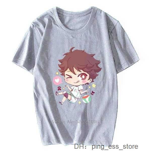 T-shirts pour hommes T-shirts pour hommes Chibi Oikawa Toru Haikyuu Volleyball Qualité Hommes T-shirt Coton Tshirt Anime Tees Tops Harajuku Streetwear V1YV