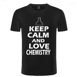 Camisetas para hombre Camisetas para hombre Keep Calm And Do Chemistry Camisa con parte inferior estampada de tamaño convencional