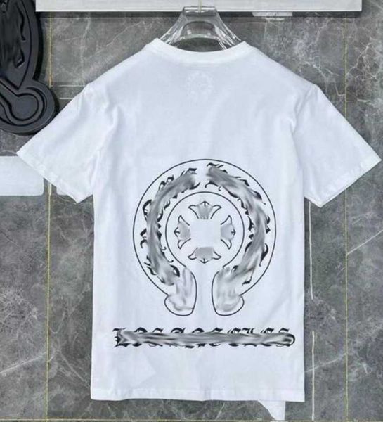 T-shirts pour hommes T-shirts pour hommes Luxe Classique Hommes t-shirts Ch Marque Mode Hommes Sanskrit T-shirt Horseshoe Heart Cross Designer Tshirts Homme Hip Hop Chromes 5bb