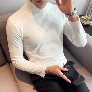 Heren t shirts heren t-shirts oimg herfst en winter t-shirt Koreaans slanke bodem shirt warm comfortabel high-neck lang