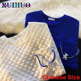 Heren t-shirts heren t-shirts ruihuo solide grappige t shirts voor mannen gratis verzending zomerkleding voor mannen t-shirt streetwear harajuku tops Chinese maat 3xl 021523H