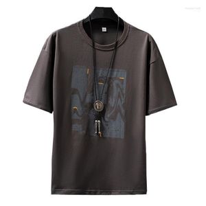 Camisetas para hombre, camisetas para hombre, camiseta de manga corta, verano 2022, versión coreana, ropa suelta, camisola, Top de satén, camiseta para hombre, camisetas gráficas