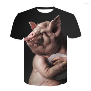 Heren t shirts heren t-shirts zomer orangutan/aap 3D geprinte t-shirt heren grappige korte mouw o-neck top groot formaat