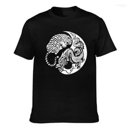 Heren t shirts heren t-shirts ying yang symbool zomer heren oversized losse kleding vintage korte mouw mode bedrukt t-shirt