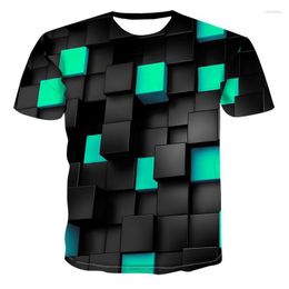 T-shirts pour hommes Le dernier T-shirt d'été 2023 à rayures colorées Vortex Hypnotic à manches courtes Impression 3D Drôle surdimensionné