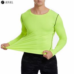 Heren T-shirts UPF 50 zonbescherming Rash Guard zwemshirt met lange mouwen Sneldrogend Watersport Surfen Duiken Wetsuit Top Zwemkleding 230607