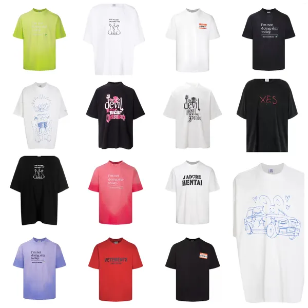 T-shirts pour hommes concepteur de chemise masculine lavée lettre en détresse imprimé simple coton de haute qualité couleur unisexe tendance